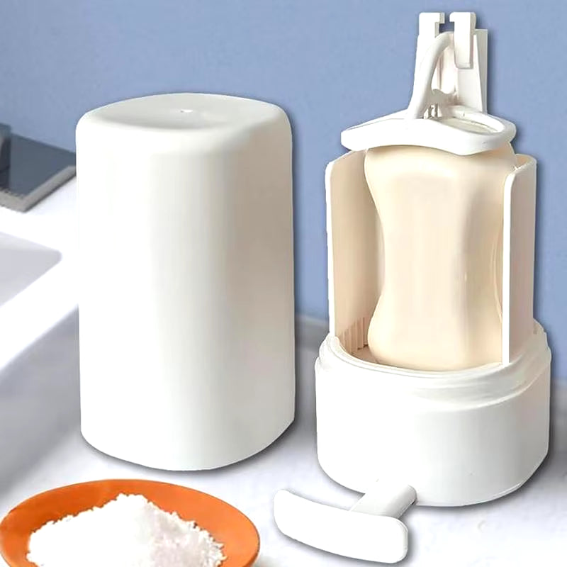 Bar Soap Grinder Solid Soapy Bar Grinding Box Holder Wall Mounted Crusher Mincer Refillable Soapy Bar Dispenser for Bathroom